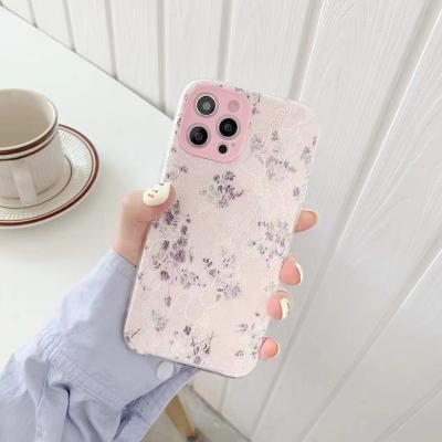 China Anti-drop cell phone case protector style is blade acrylic 3IN1 anti-drop which can prevent cell phone for mobile with flower for sale