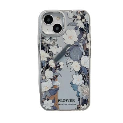 China Shockproof Spot wholesale 2023 Luxury Designer Mirror floral fashion phone case for iPhone 15Promax 15Pro 15 14 13 12 11 Hot sale on Amazon for sale