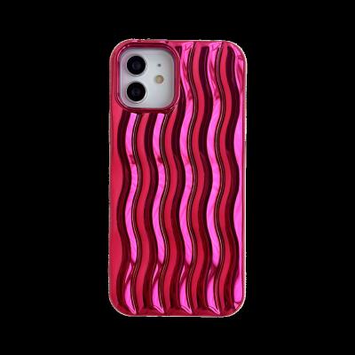 China Shockproof Spot wholesale Hot sale luxury designer logo electroplated water ripple new 15Pro phone case for iphone 15promax 14plus 13 12 11 for sale