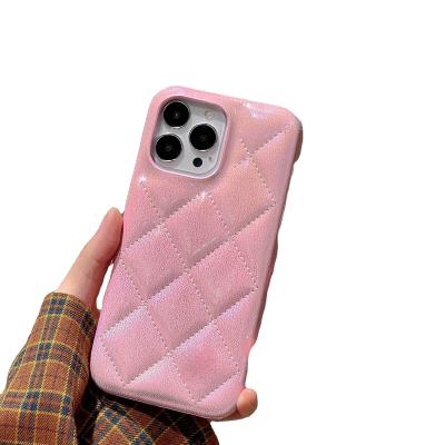 China Shockproof luxury ins designer Fancy Small fragrant Wind Ringer 15Promax phone case for iPhone 15 15Pro 14Promax 13 12  Metal pattern logo for sale