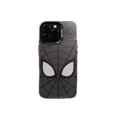 China Shockproof Spot wholesale Luxury niche Spiderman for iphone 15Promax phone case 13 big hole anti-fall 14PRO fantasy storm brand 12 11 for sale