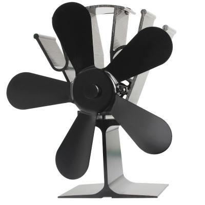 China Aluminum Fireside Accessories Heat Powered Fireplace Eco Fan With Back Cover for sale