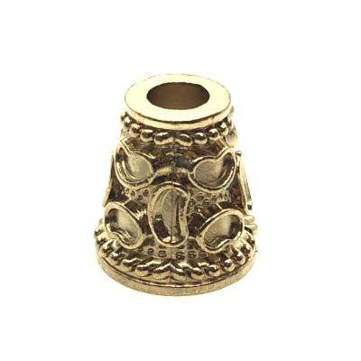 China Factory direct sales custom embossed nickel free zinc alloy metal rope stopper metal rope ends for sale