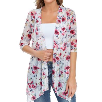 China 2022 new design Chiffon printed comfortable cool feeling Hong Kong style cardigan coat thin feeling sunscreen Anti-wrinkle for sale