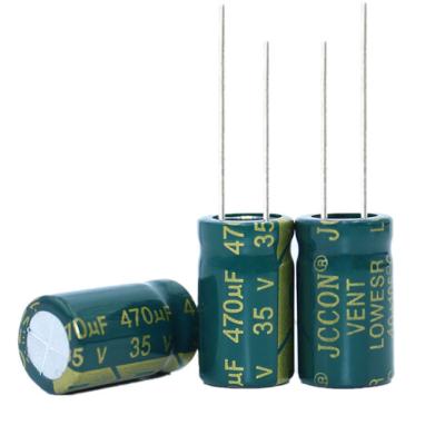 China Power 35V 470uF Aluminum Capacitor 8x16mm Primitive High Frequency Bass Adapter Resistor 10x13mm 10x17mm for sale