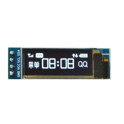 China Teaching High Bright OLED 0.91 Inch LCD Display 128x32 Screen White Blue Module IIC High Definition Wide Viewing Angle for sale