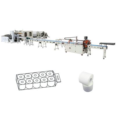 China High Speed Automatic Tissue Paper Toilet Roll Making Machine 5-8bags/Minute for sale