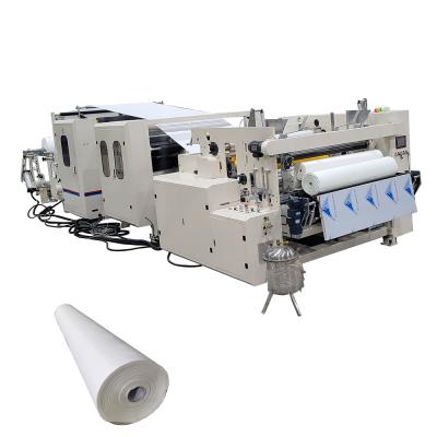 China Mooi ontworpen dot to dot lamineerbare embossing keuken handdoek papier terugspoelen machine Te koop