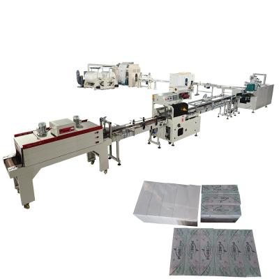 Chine Pas besoin de toucher la main V boîte de carton pliable dessin papier de tissu facial fabrication de machine ligne de production à vendre