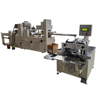 China Cheap price 2 colors printing napkin tissue paper making machine packing production line for start business for sale