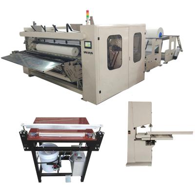 China Easy Operation Small Mini Center Pull Toilet Tissue Paper Roll Machine Production Line for sale