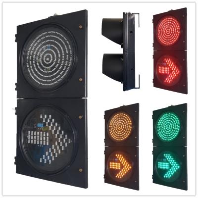 China Flip Door +Detachable Aspect 300MM 2-Aspect RYG Ball and Right-Arrow Road Traffic Light Manufacturer for sale