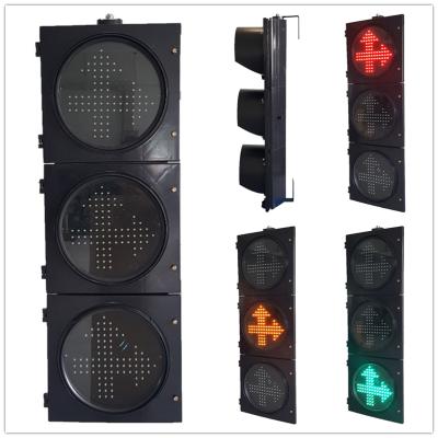 China Flip Door +Detachable Aspect 300MM 3-Aspect RYG Double-Arrow Road Traffic Light Manufacturer for sale