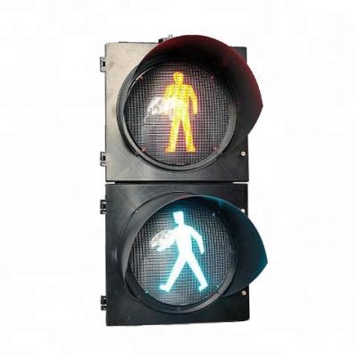 China Polycarbonate / Aluminum Die Casting China Supplier 300mm High Power SMD LED Pedestrian Traffic Light 2 Section Frensnel Lens for sale