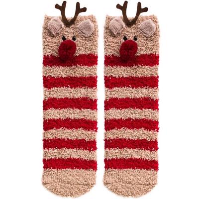 China Women's Winter Breathable Colorful Warm Fuzzy Slippers Christmas Soft Bulk Stockings,Christmas Stocking White for sale