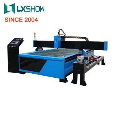 China Jinan Hotels LXSHOW 1325 1530 Rotary Head Pipe Plasma Tubing Cutter CNC Plasma Drilling Cutting Machines for sale