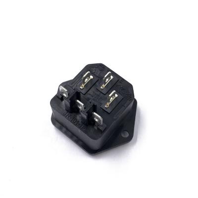 China Home Appliances & Consumer Electronics& Medical Machine JEC JR-101-1F(N) 10A 250V C14 2 in 1 Plug 3 PIN AC Power Socket Mount Male Plug Adapter for Medical Machine for sale