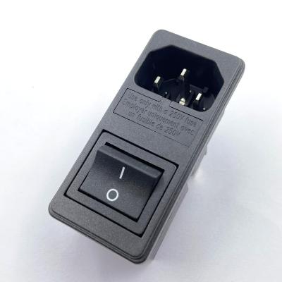 China Home Appliances & Consumer Electronics& Medical Machine IEC JR-101-2FRSG-02 AC Power Product Keyword Plug Three-in-One Socket With Switch And Insurance for sale