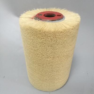 China Facial Brush Conveyor Brass Nylon Cylinder Steel Wire Sisal Brush Cleaning Round Roller Rotary Rub Cleaning and Polishing Brush in Big Machine for sale