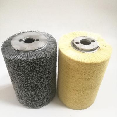 China Outdoor Sisal Nylon Abrasive Conveyor Silicon Carbide Roll Brush Industrial Cleaning Brush for sale