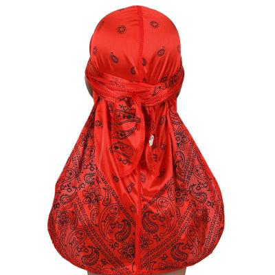 China Fashion Manufacturer Silky Hair 360 Waves Rag Hat Velvet Logo Printed Hood Durag For Men Custom Design for sale