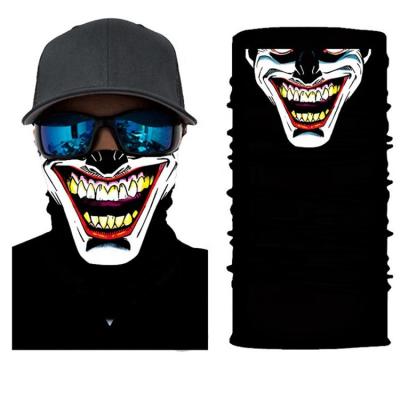 China Fashion Scarf Tube Bandana Skull Satin Seamless Printed Cool Bandana for sale