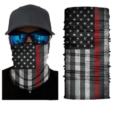 China USA Head Scarves Seamless Bandana Head Scarf Fashion Flag Tube Bandana UV Flag for sale