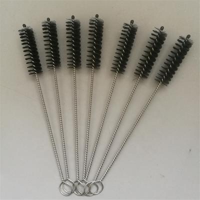 China Stainless Steel Bottle Tube Cleaning Black Nylon Cleaning Brush for sale