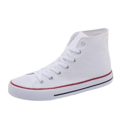 China Cushioning 2022 New Arrival Women's Classic Canvas High Top Sneakers Trending White Casual Skateboarding Shoes For Men Custom Sneakers for sale