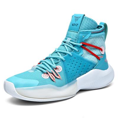 China Fashion Trend China Factory Good Quality Basketball Shoes Men High Cut Basketball Shoes Solid Unique Design Sneaker 2022 Latest for sale