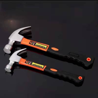 China Nail Hammer Carbon Steel DIY Tool Professional Fiberglass Handle Claw Hammer for sale