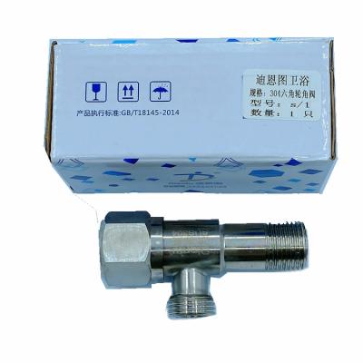 China Modern Affordable Wholesale Price Long Service Life Hexagon Wheel 304 Multifunctional Angle Valve for sale