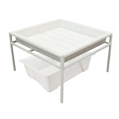 China CLASSIC 100 Gallon Flood Tank Hydroponic Tray Tank White Flood Tray Stand for sale