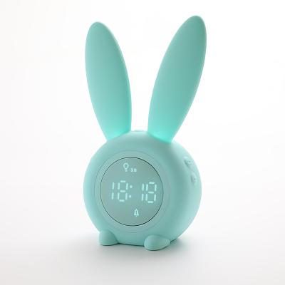 China LUMINOVA Creative Bunny Timing Desk and Table Alarm Clock with Rabbit Soft Led Night Light for sale