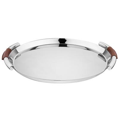 China Light Luxury Modern Minimalist Round Soft Piece 304 Stainless Steel Fruit Tray Light Luxury Ornament Decoration Storage Tray for sale