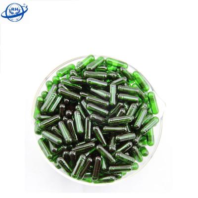 China 100% Bone Glue Size 1, ISO9001 and Manufacturer Green Clear Gelatin Capsule HALAL Certificated Empty Pill for sale