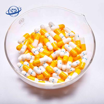 China Healthy High Quality White And Yellow Empty Hard Capsule 2 Size For Sleep for sale