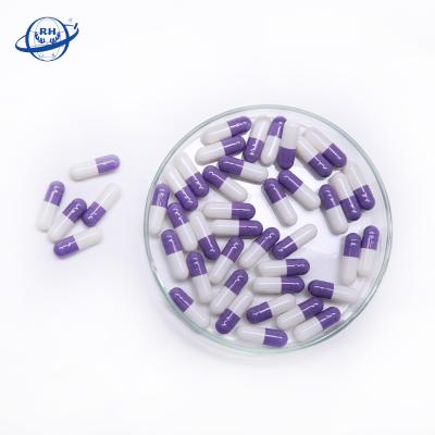 China 100% Bone Glue ISO CERTIFIED Purple White Hard Hollow Capsules for sale