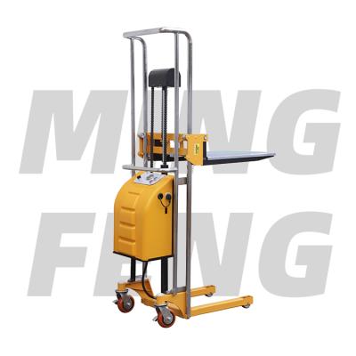 China Hotels mingfeng light stacker 400kg series-semi-electric forklift for sale