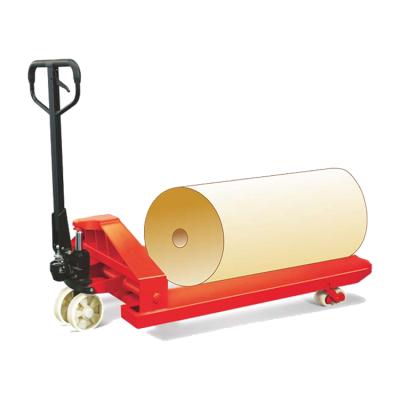 China mingfeng manual hand paper tube pallet truck paper roll pallet truck forklift 1-10T for sale