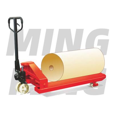 China mingfeng MMK-C Tube Cargo Truck Load Capacity 1500kg Roll Pallet Paper Jack 1-10T for sale