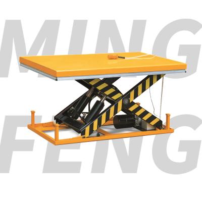 China Material handling mingfeng electric stationary hydraulic scissor lift table lift for sale