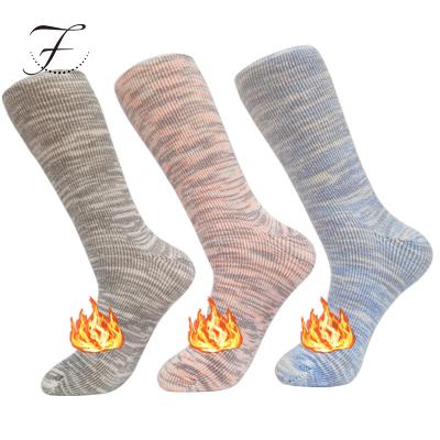 China Fiona Colorful Fluffy Brushed Cold QUICK DRY So Insulated Ultra Warm Thermal Crew Women Thick Outdoor Winter Boots Heated Socks for sale