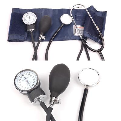 China ARM Manual Blood Pressure Monitor Medical Doctor Stethoscope Aneroid Sphygmomanometer Cuff Systolic Diastolic BP Tonometer Meter for sale