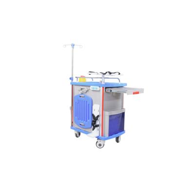 China Durable Factory Price Economic Treatment Trolley Hospital Medical Emergency ABS Nursing Trolley for sale