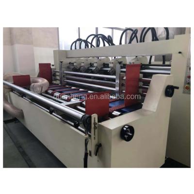 China Automatic corrugated board feeder slitter scorer with thin blade stacker / corrugated board machine for sale