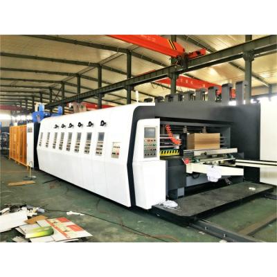 China Hotels carton box flexo printer slotter die cutter folder gluer package machine / passed CE for sale