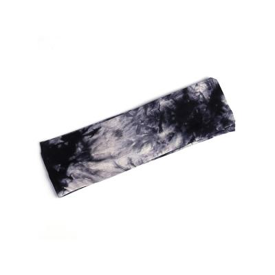 China / 2022 NEW sports fitness sweat yoga absorbent elastic headband tie dyed sports hair accessories cotton printed headband for sale