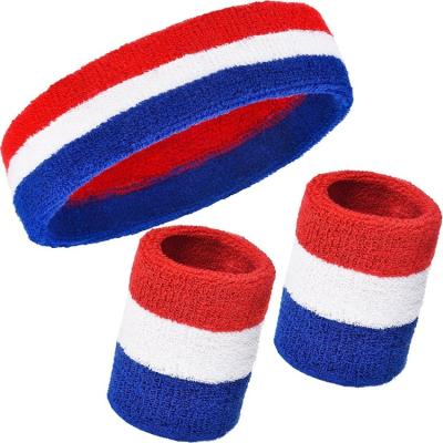 China Custom Logo Terry Cotton Headband Men Woman Sweatband Sporty Wrist Band Sport Sweatband for sale