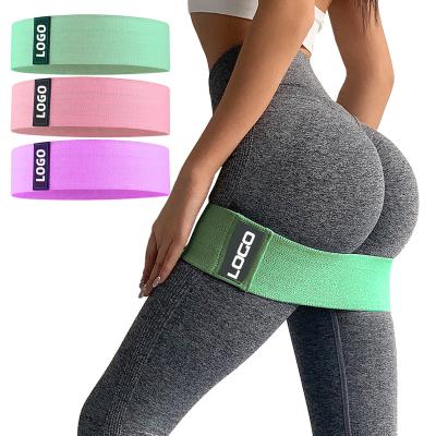 China Breathable Hip Resistance Loop Bands Fitness Cloth Booty Bands For Gym Equipment Cloth Resistance Bands for sale